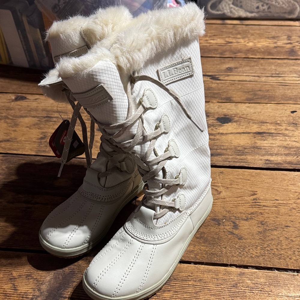 L.L. Bean Women's Cream Winter Boots